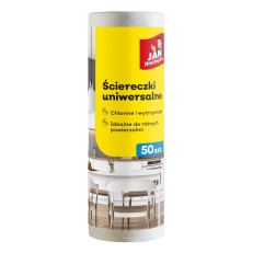 Ściereczki uniwersalne na rolce białe 50 szt